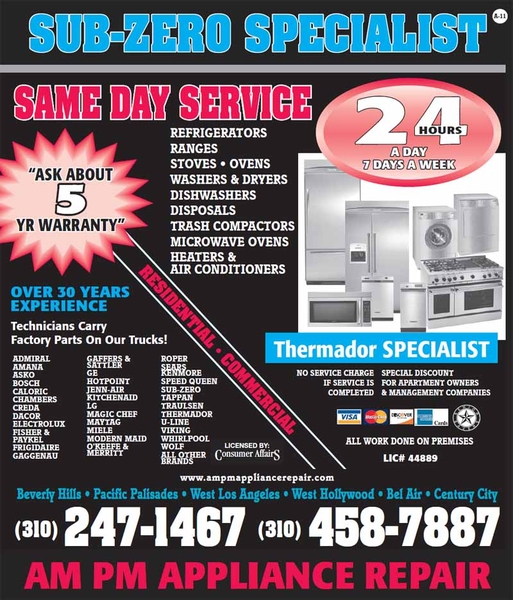 Appliance Repair Los Angeles Ca