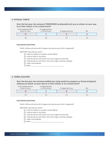 Free School Safety Survey for Parents and Kids Available to School ...