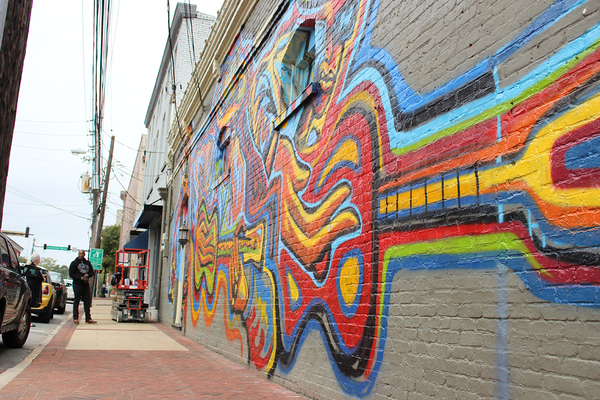 Atlanta Artist Corey Barksdale Creates a Bold Mural in Downtown Newnan ...