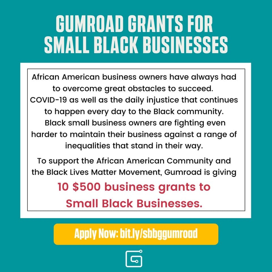 Gumroad Announces Grants for Small BlackOwned Businesses