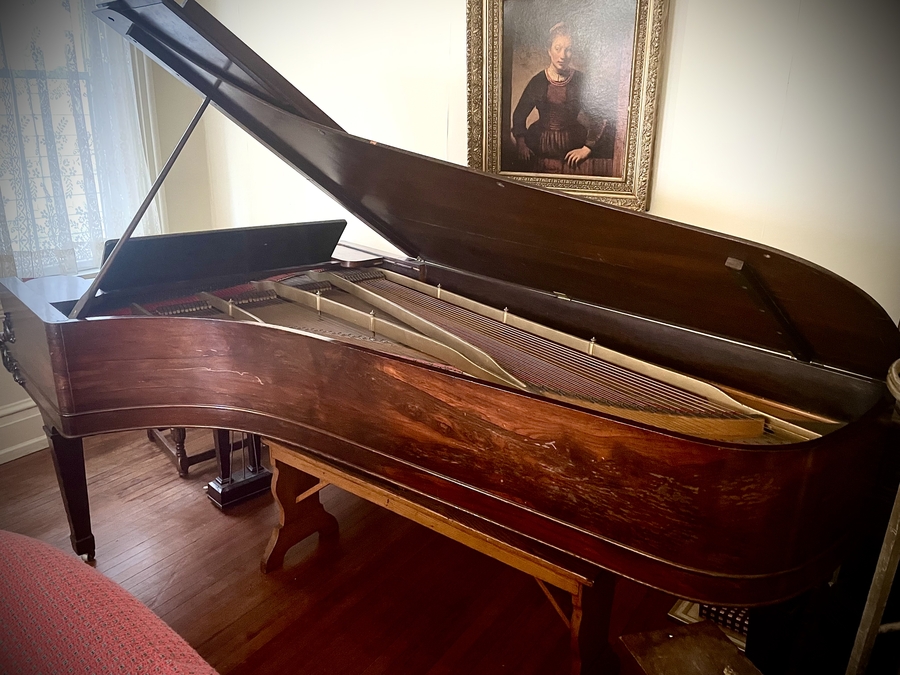 Cindy Margolis and John Mulhern accepting offers on Vintage1859 Steinway piano