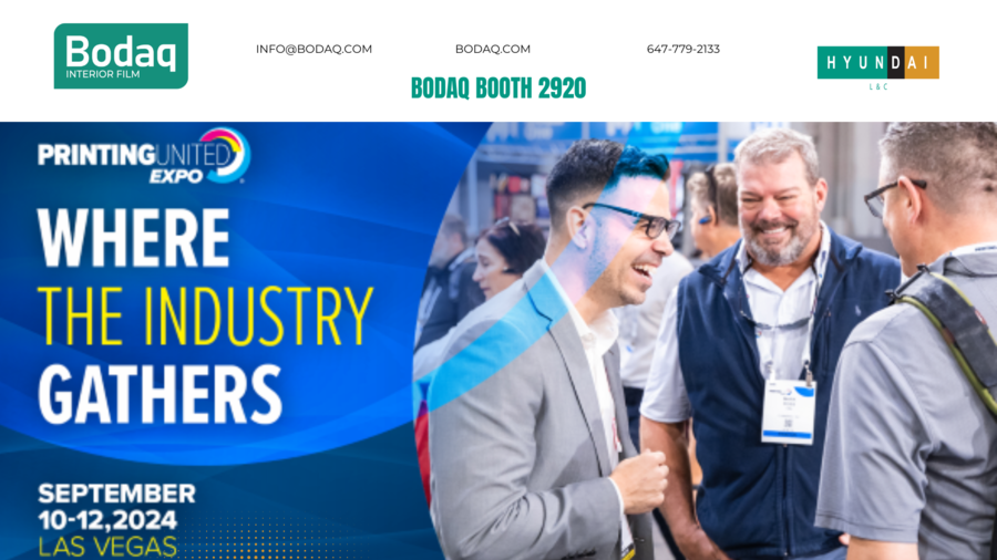 Bodaq Finishes to Showcase Interior Film Solutions at Printing United Expo 2024