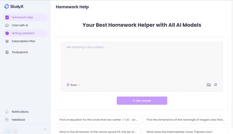 StudyX: New Era of Education with AI Homework Helper