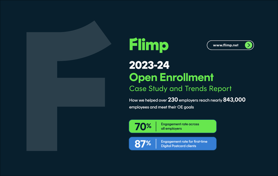 Flimp’s 2023-24 Open Enrollment Case Study and Trends Report Shows Average 70% Engagement Across 14 Industries