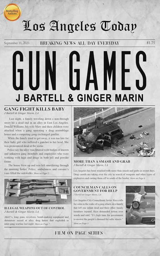 No Charge Download Of Thriller Fiction Novella, Gun Games By Bestselling Authors J Bartell And Ginger Marin Of Bijou Entertainment, Will Be Available October 16 Through October 18, 2024