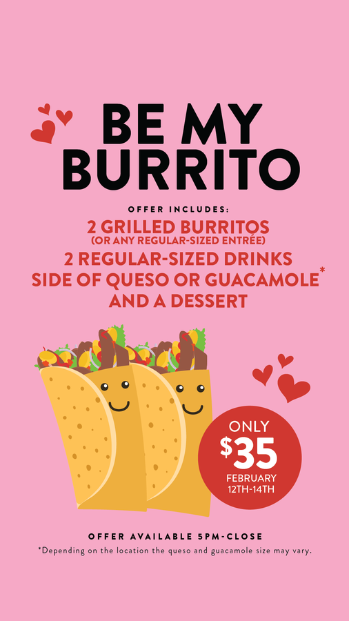 Surcheros® Says Two is Better Than One with its Be My Burrito Offer